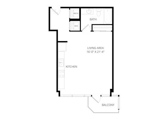 a floor plan of a home with a bedroom and a living room