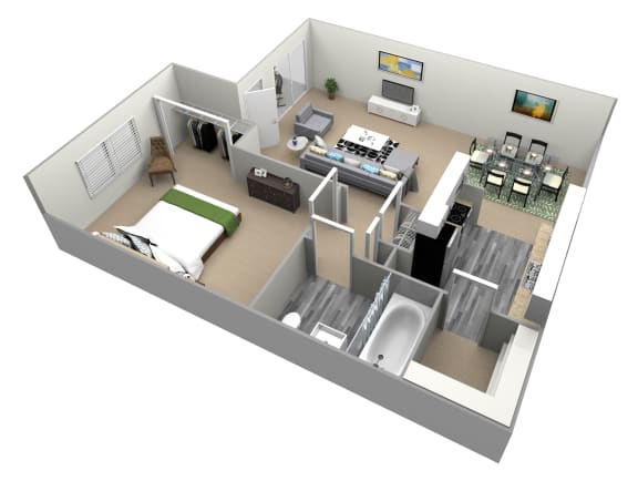 Torrey Pines Floor Plan Torrey Pines Floor Plan at Country Village Apartments, Jurupa Valley, CA, 91752