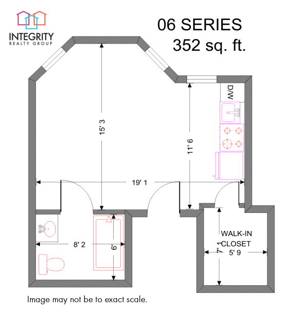 Studio 0 Bed 1 Bath Floor Plan at Tremont Terraces Apartments, Integrity Realty LLC, Cleveland, Ohio