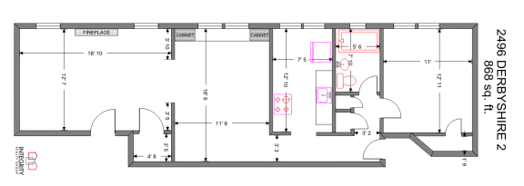 1 Bedroom 1 Bath Floor Plan at Integrity Cleveland Heights, Cleveland Heights, OH