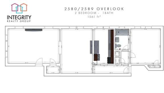 1 Bedroom 1 Bathroom Floor Plan at Integrity Cleveland Heights, Cleveland Heights, OH