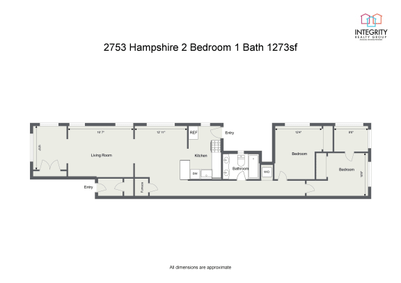 Hampshire 2753, 2 Bedroom 1 Bath at Integrity Cleveland Heights, Ohio, 44106