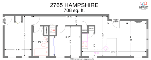 2 Bed 2 Bath Floor Plan at Integrity Cleveland Heights, Cleveland Heights