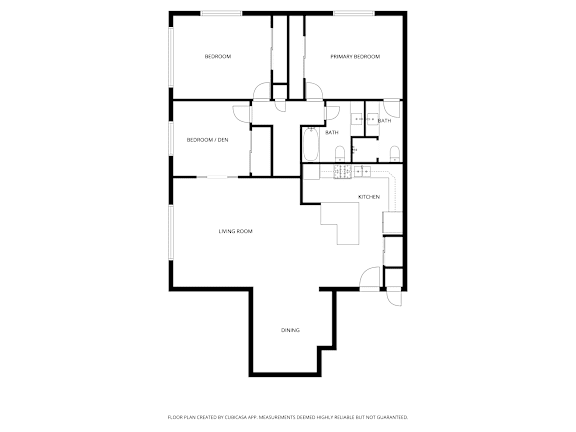 A black and white diagram of a floor plan with rooms labeled.
