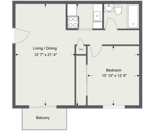 1 Bedroom 1 Bath 575 Sq. Ft at Integrity Berea Apartments, Integrity Realty LLC, Ohio, 44017