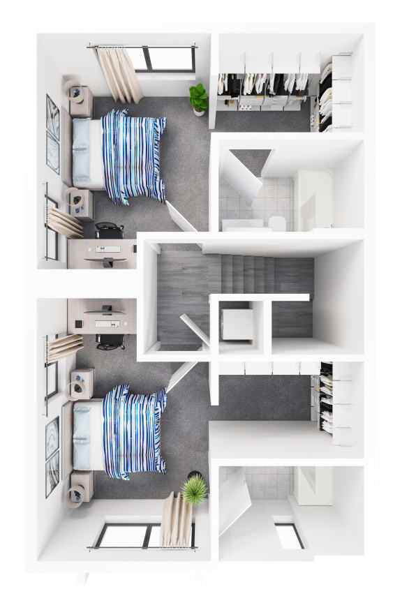 4 Bedroom 4.5 Bath Level 3 at Reserve Overlook Apartments, Integrity Realty, Cleveland Heights, Ohio