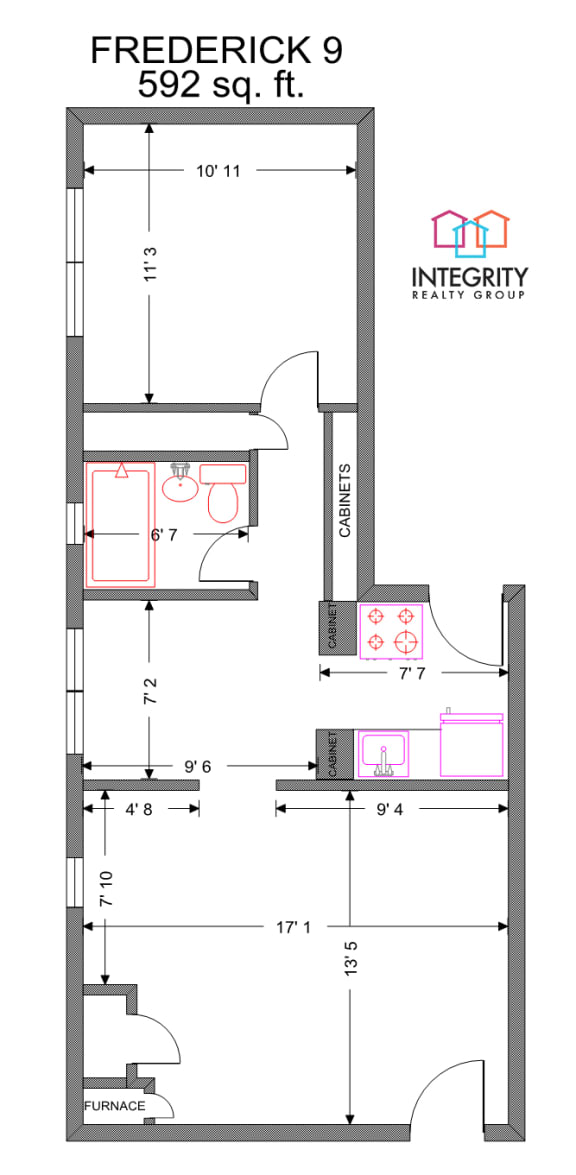 Frederick, 1 Bedroom 1 Bath at Integrity Cleveland Heights, Ohio, 44106