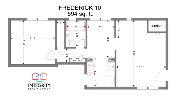 1 Bedroom 1 Bathroom Floor Plan at Integrity Cleveland Heights, Cleveland Heights