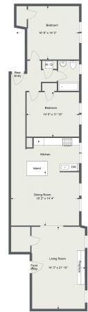Floor Plan  The Holly 2 Bedroom 1 Bath B 1480 Sq. Ft Floor Plan at Integrity Gold Coast, Cleveland, OH