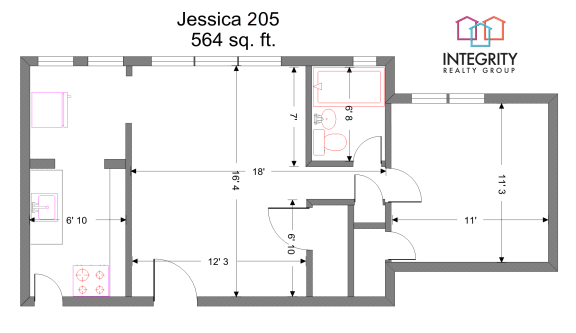 Jessica 1 Bedroom 1 Bath A at Integrity Cleveland Heights, Cleveland Heights
