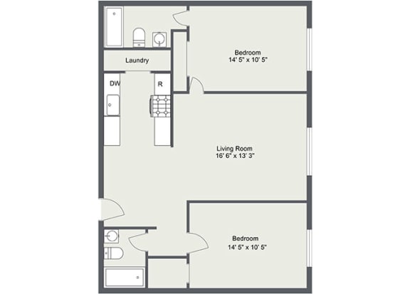 Medina Village 2B2B 960 sq ft B at  Integrity Medina Apartments, Integrity Realty LLC, Medina, OH