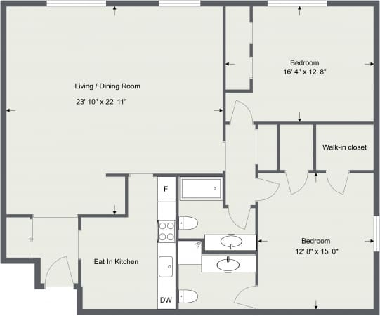 22C , 2 Bedroom / 2 Bath C 1,296 Sq. Ft. Floor Plan at Old Green Place  Apartments, Integrity Realty LLC, Ohio, 44122