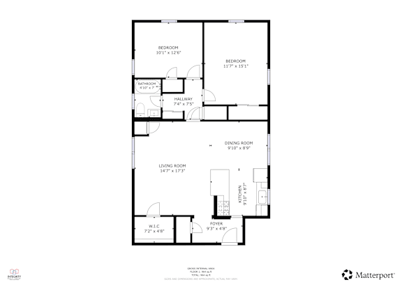 2 bed 1 bathat Integrity Cleveland Heights Apartments, Cleveland Heights, 44106