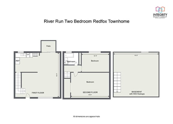 Two Bedroom Redfox Townhome 1,050 Sq.Ft. at River Run Apartments - RYDYL I LLC, Integrity Realty LLC, Warren, Ohio
