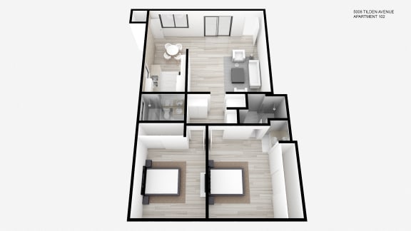 Two Bed + Two Bath