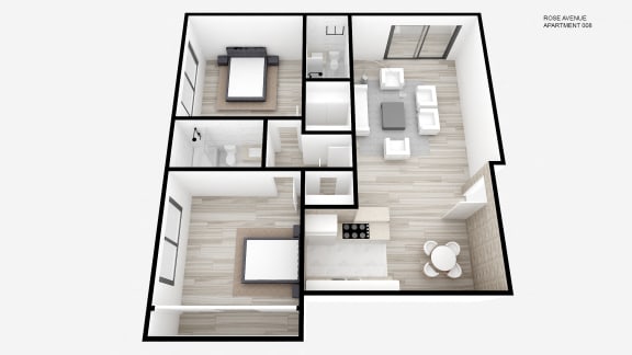 Two Bed + Two Bath