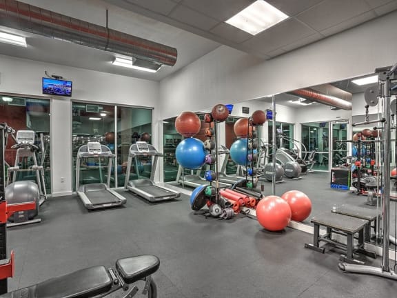 the gym at the guaranty building at The Mosaic on Broadway, Texas