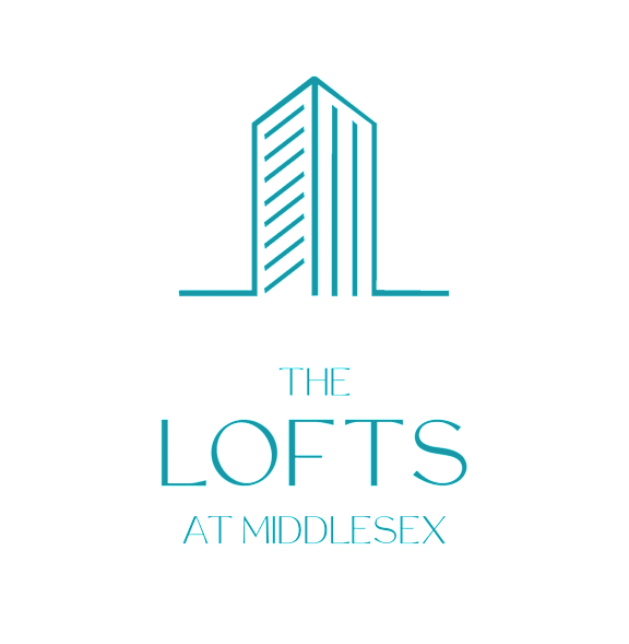 A graphic of a building with the text "The Lofts at Middlesex" below it.