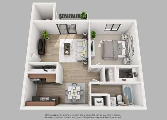 Floor Plan  The Summit - One Bedroom One Bathroom Floor Plan at The Crest at Princeton Meadows, Plainsboro
