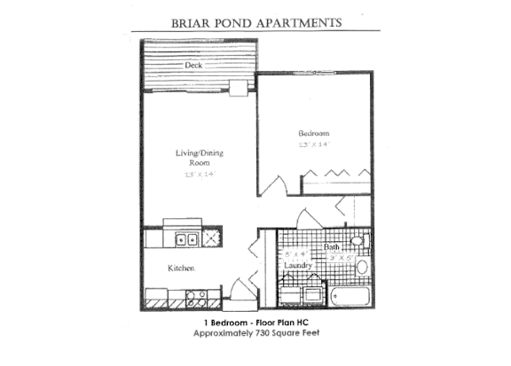 the floor plan of the brial pond apartments