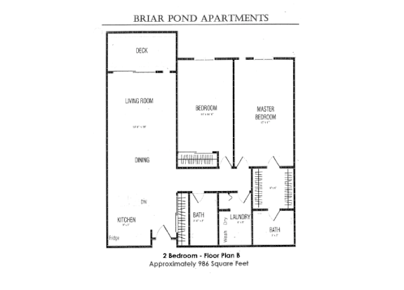 the floor plan of the bridal pond apartments