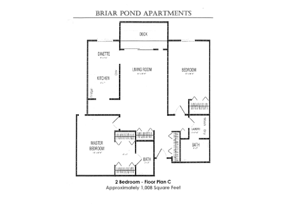 a floor plan for a home with two bedrooms and a baths