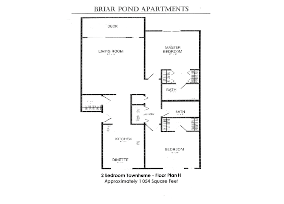 the floor plan of the bridal pond apartments