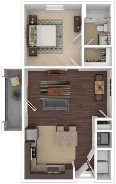Floor Plan  a floor plan of a studio apartment