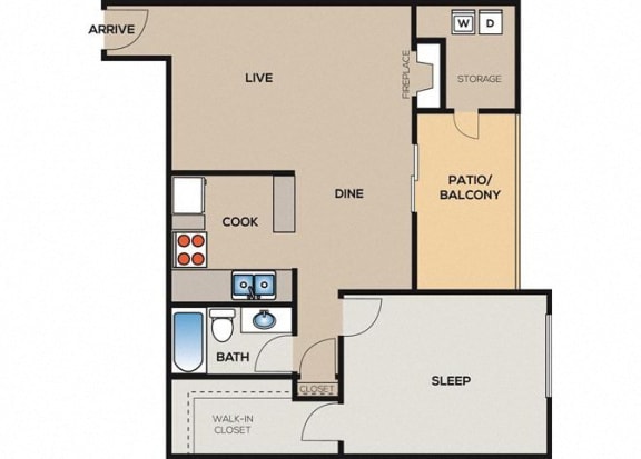 a floor plan of a room with a bedroom