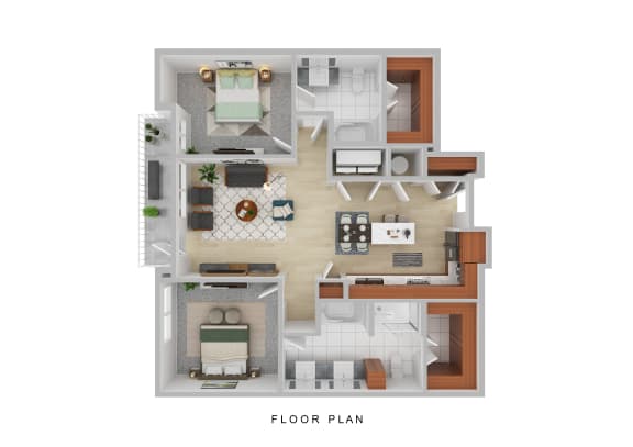 a floor plan of a home with a bedroom and living room