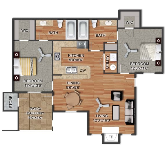 2 bedroom apartments in arlington tx