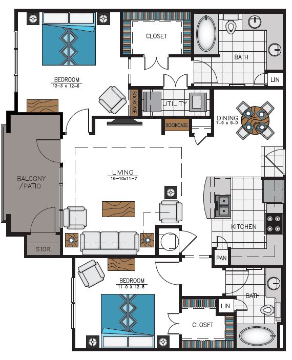 Floor Plan  conroe tx apartments