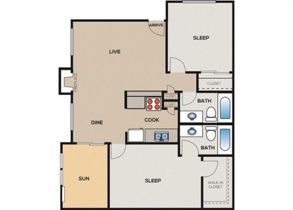 a floor plan of a house with severalartments