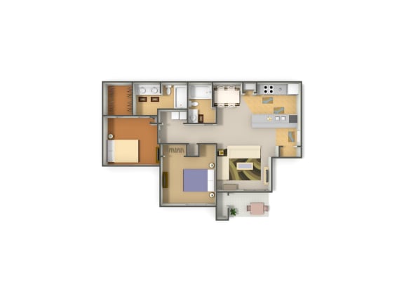 bedroom floor plan | the berkeley | apartment homes