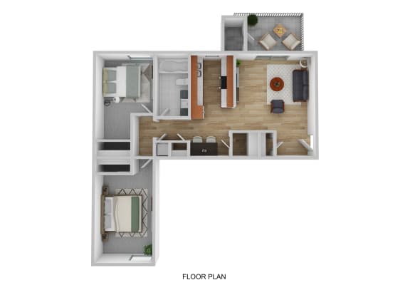 a 1 bedroom floor plan