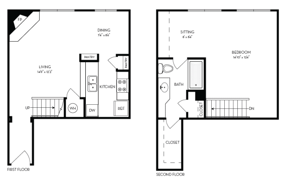 a floor plan of a house with a small footprint and a room with a bathroom