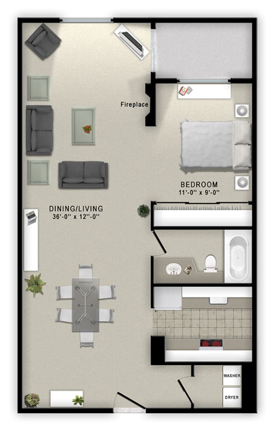 A3 Floor Plan A3 Floor Plan at Augusta Court Apartments, Houston, Texas