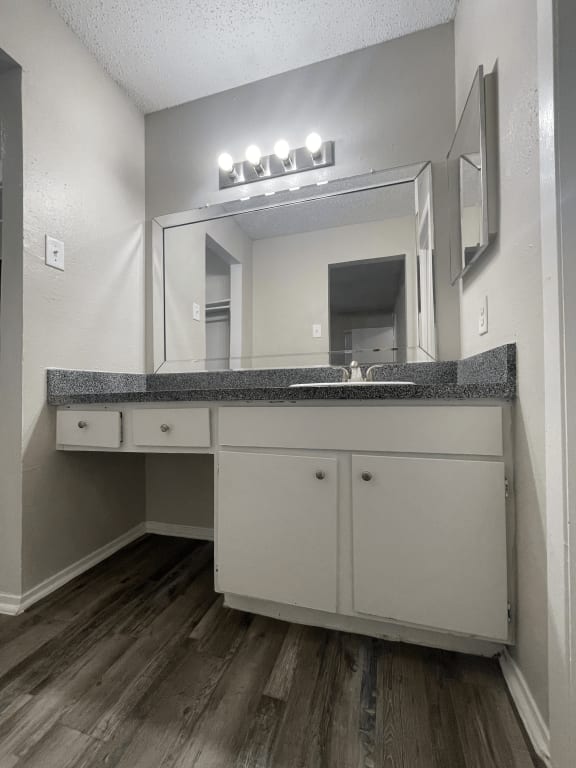 the bathroom of our studio apartment atrium