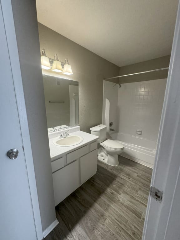 a bathroom with a sink toilet and a mirror