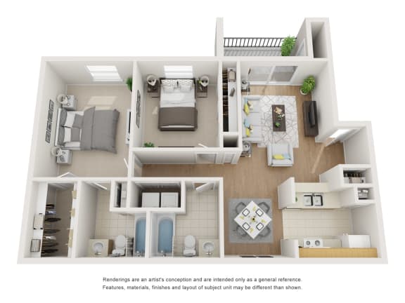 a floor plan of a 1 bedroom apartment  at Oaks of Westchase, Houston, TX, 77042