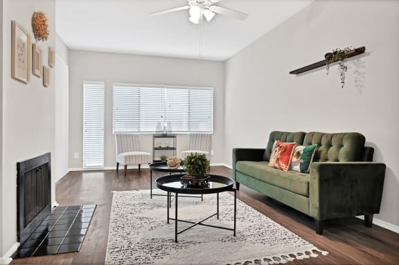 Couch at Augusta Court Apartments, Houston, Texas