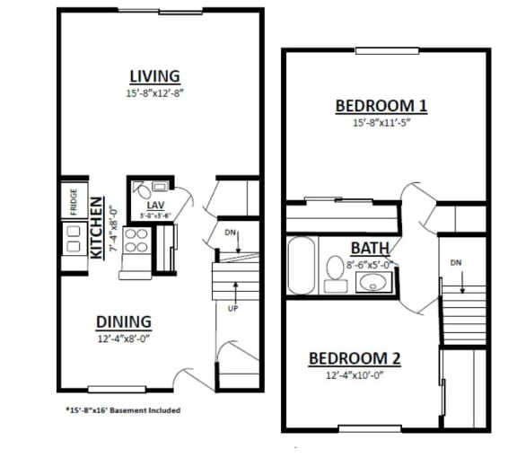 Townhouse Two Bedroom
