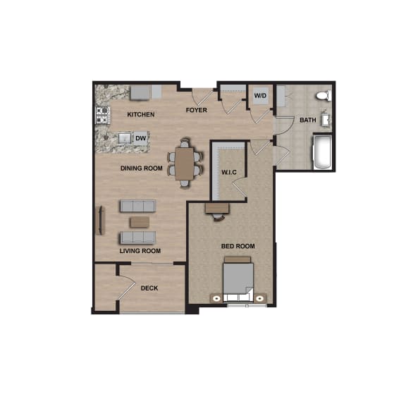 A-1D Floor Plan at 21 East Apartments, Massachusetts, 02760