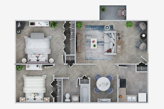 B1 Floor Plan 950 square feet at Ashford Crossing, Shrewsbury, Massachusetts