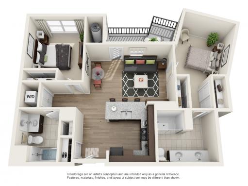 2 Bed | 2 Bath