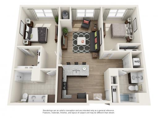 2 Bed | 2 Bath