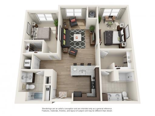 2 Bed | 2 Bath