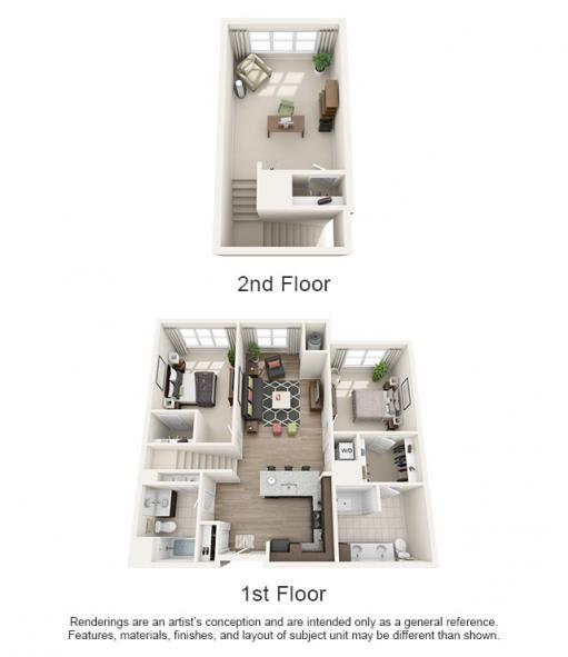 2 Bed | 2 Bath LOFT