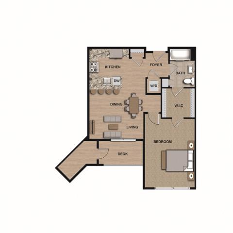 a floor plan with a mix of bedrooms and a living room