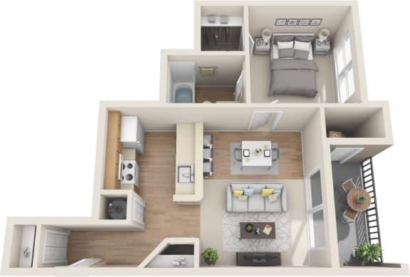 1 Bedroom | 1 Bath at Middletown Ridge Apartments, Middletown, CT, 06457